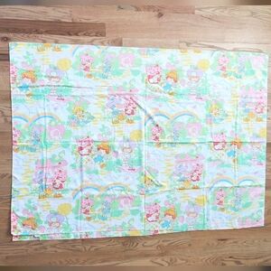 Vtg. 80's Strawberry Shortcake Twin Flat Sheet, Bibb Co USA, American Greetings